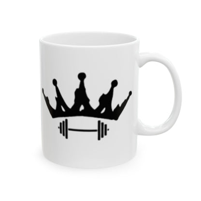 Crown Fitness Ceramic Mug - Motivational Coffee Cup for Gym Lovers | 11oz & 15oz