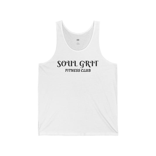 Fitness Club Unisex Jersey Tank - Embrace Strength & Soul Grit