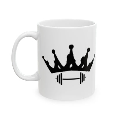 Crown Fitness Ceramic Mug - Motivational Coffee Cup for Gym Lovers | 11oz & 15oz